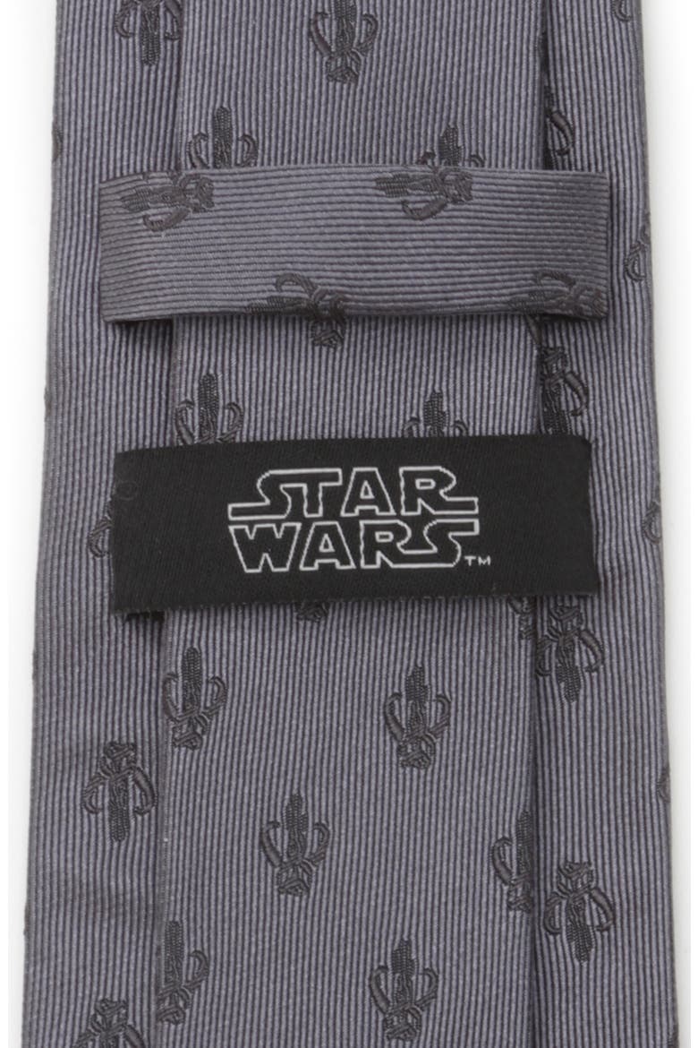 Star Wars™ - Mandalorian Silk Tie, Alternate, color, GREY