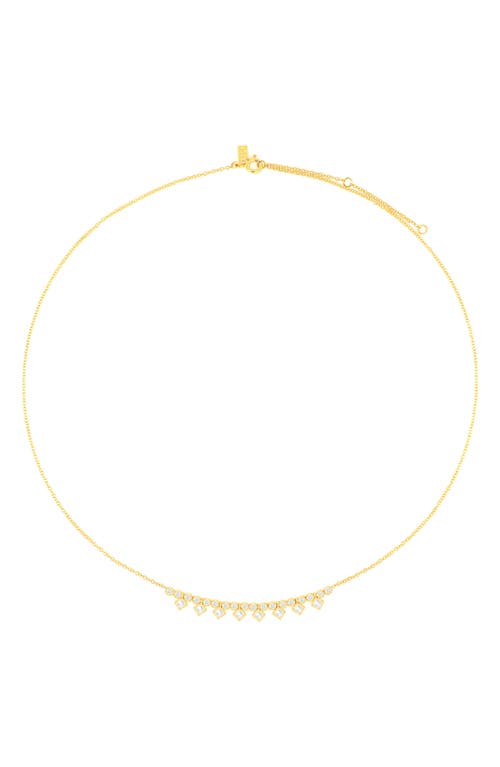 Ef Collection Kate Diamond Frontal Necklace In Gold