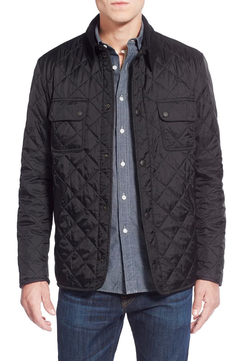 Tinford Regular Fit Quilted Jacket, Main, color, BLACK