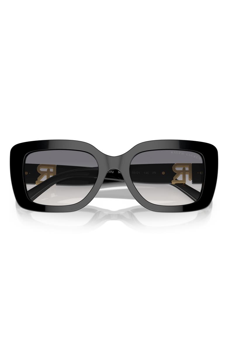 Ralph Lauren 55mm Nikki Gradient Rectangle Sunglasses, Alternate, color, Black / Gradient Purple