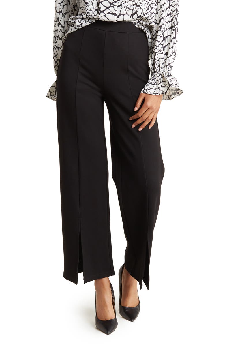 PATRIZIA LUCA Slit Front Wide Leg Pants, Main, color, 