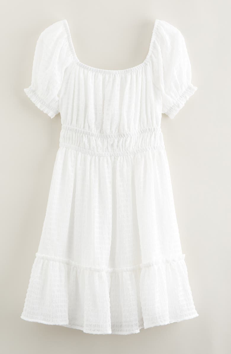 Nordstrom Kids' Shirred Tie Back Cutout Dress, Main, color, 