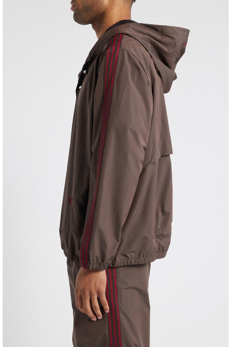 Jacquard Trim Anorak, Alternate, color, NIGHT BROWN