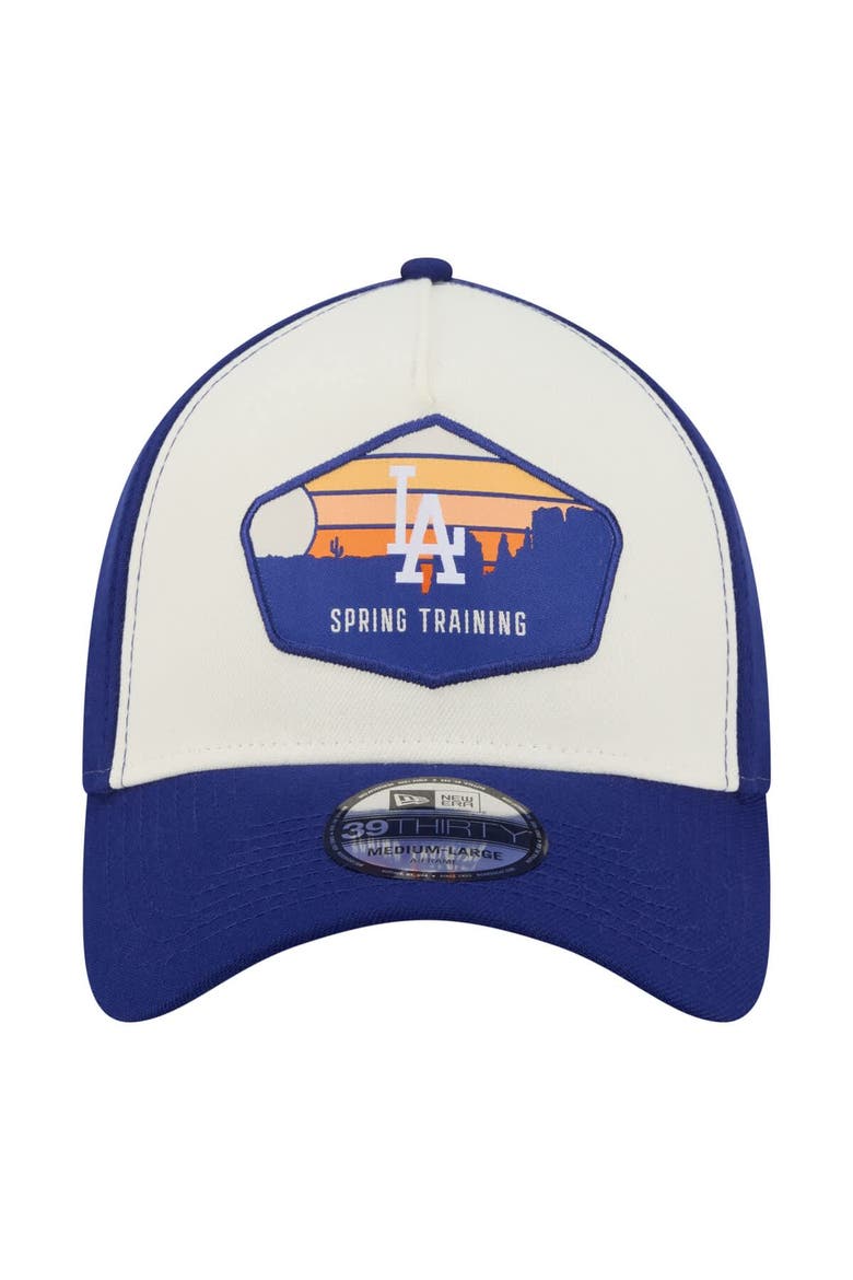 Men's New Era  Stone Los Angeles Dodgers 2026 Spring Training Fan Pack Gradient 39THIRTY Flex Hat, Alternate, color, Stone