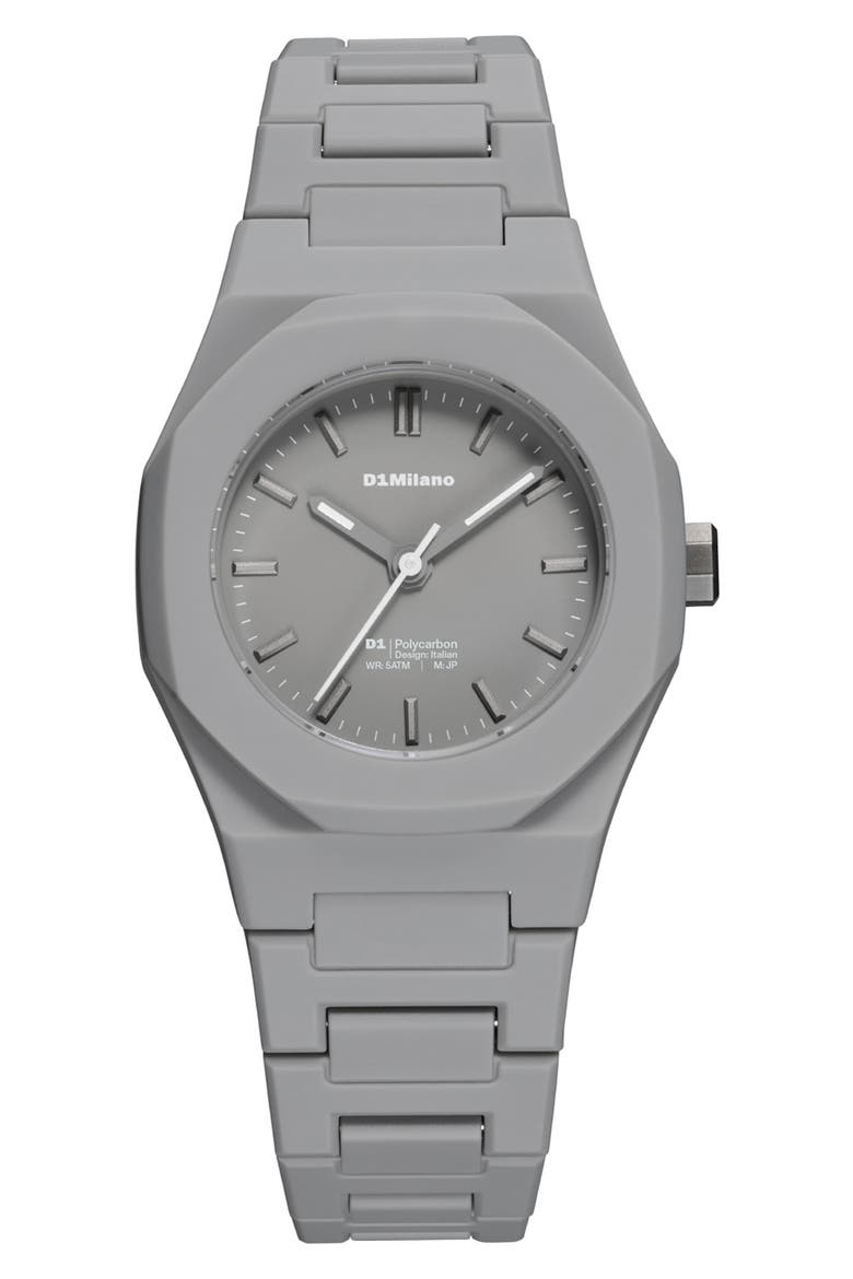 Pulse Polycarbon Bracelet Watch, 32mm, Main, color, GREY