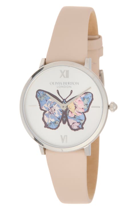 Signature Butterfly Mesh Strap Watch, 28mm