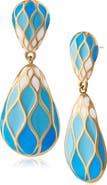 JARDIN Double Pear Mosaic Statement Drop Earrings
