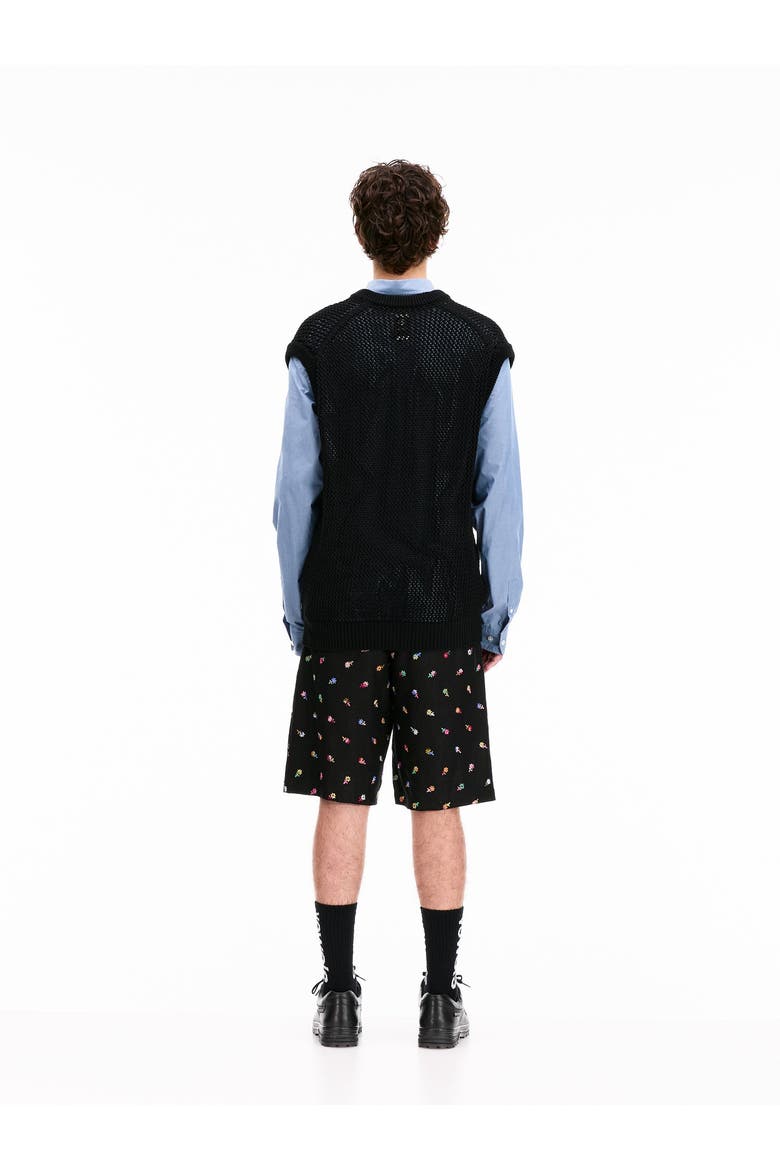 Knitted Vest, Alternate, color, Black