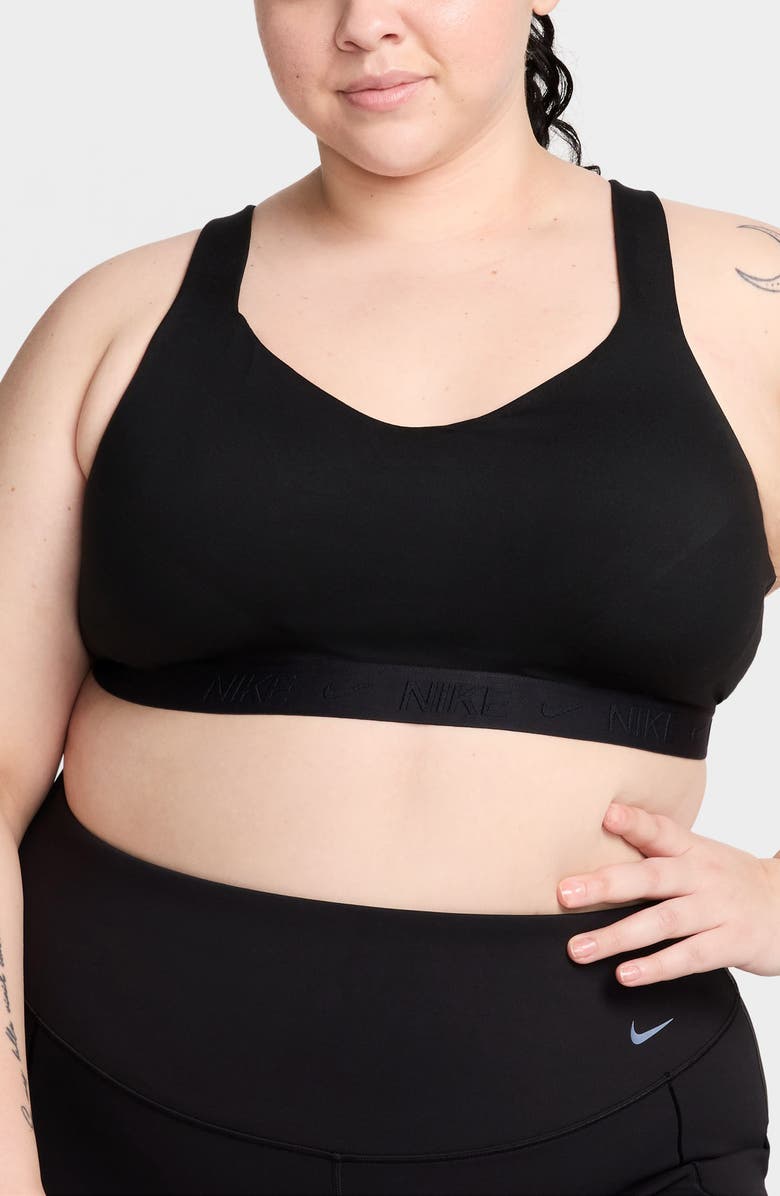 Nike Indy Dri-FIT High Support Sports Bra, Alternate, color, Black/ Black/ Black