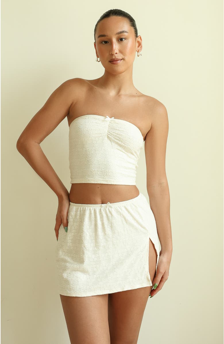 Dippin Daisys Lyon Crop Top, Main, color, Cloud Dancer