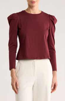 ELIE ELIE TAHARI Pleated Shoulder Top