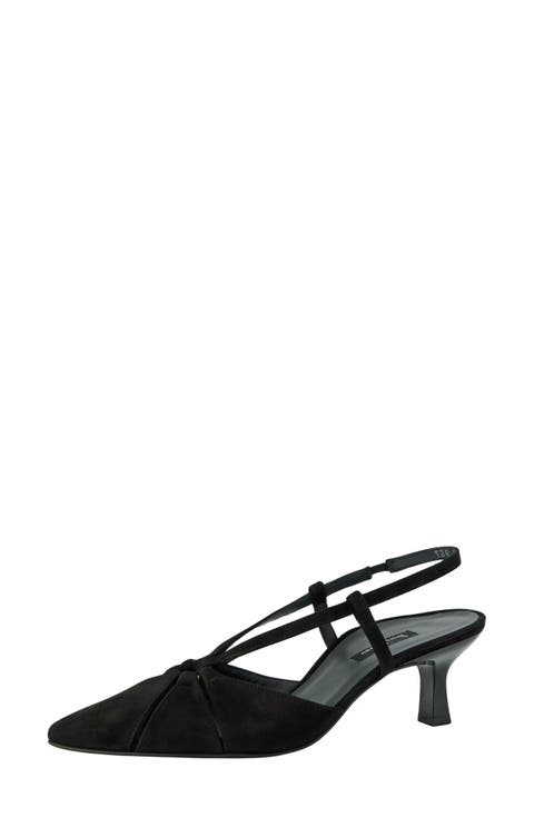 Daria Slingback Kitten Heel Pointed Toe Pump (Women)