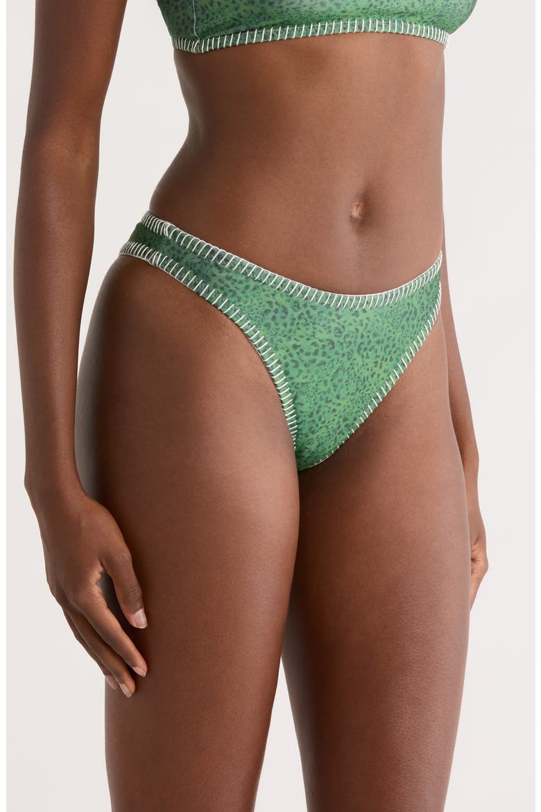 Blanket Stitch High Leg Vintage Bikini Bottoms, Alternate, color, WILD WONDER