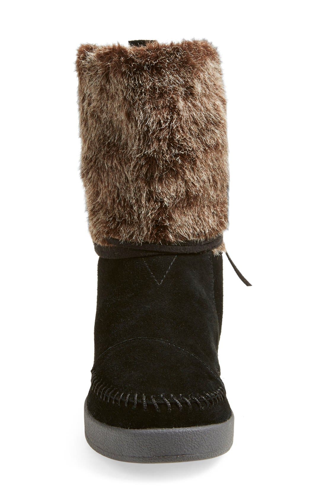 'Nepal' Faux Fur Boot, Alternate, color, BLACK