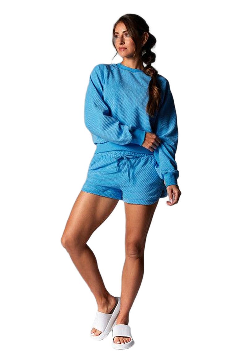 Ease Crew Terry Sweatshirt, Alternate, color, OCEAN