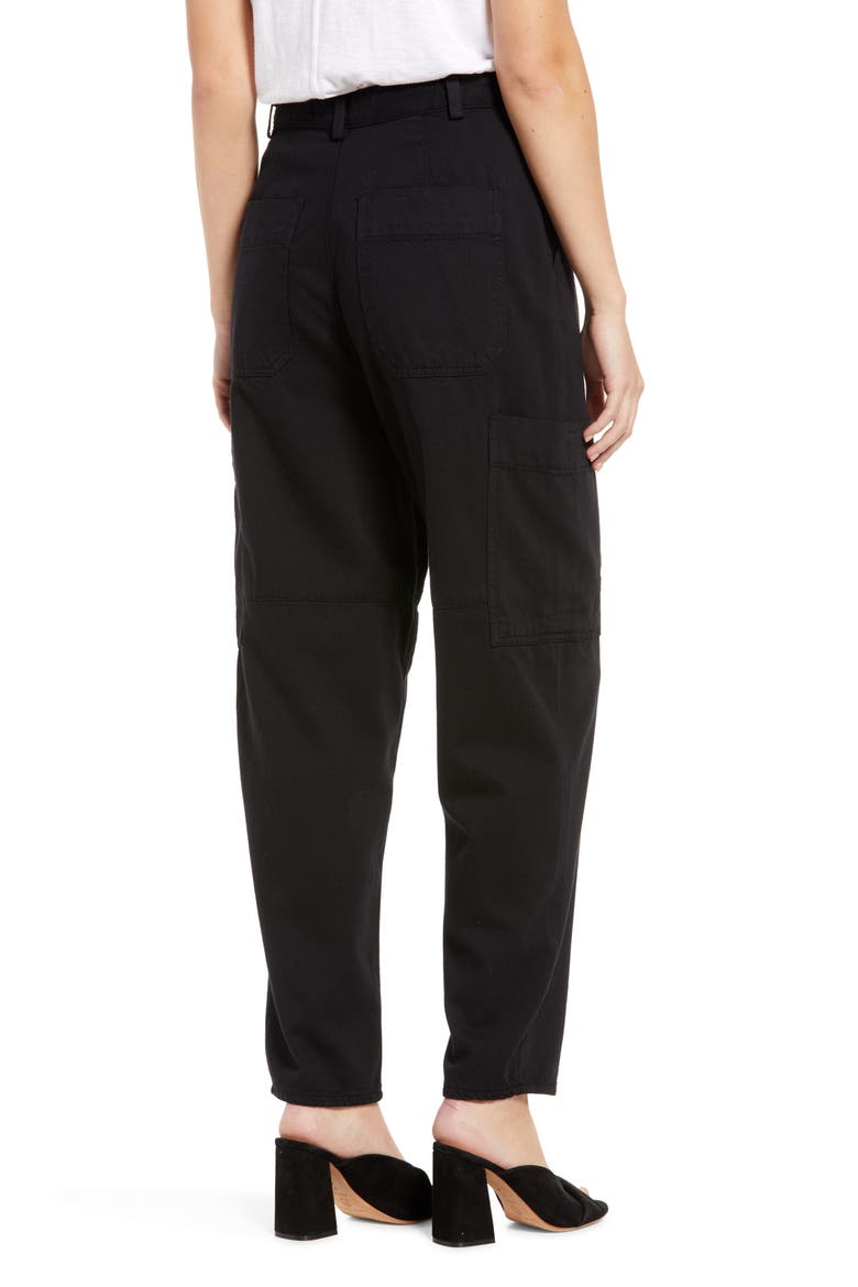 Renn Ankle Utility Jeans, Alternate, color, SUPER BLACK