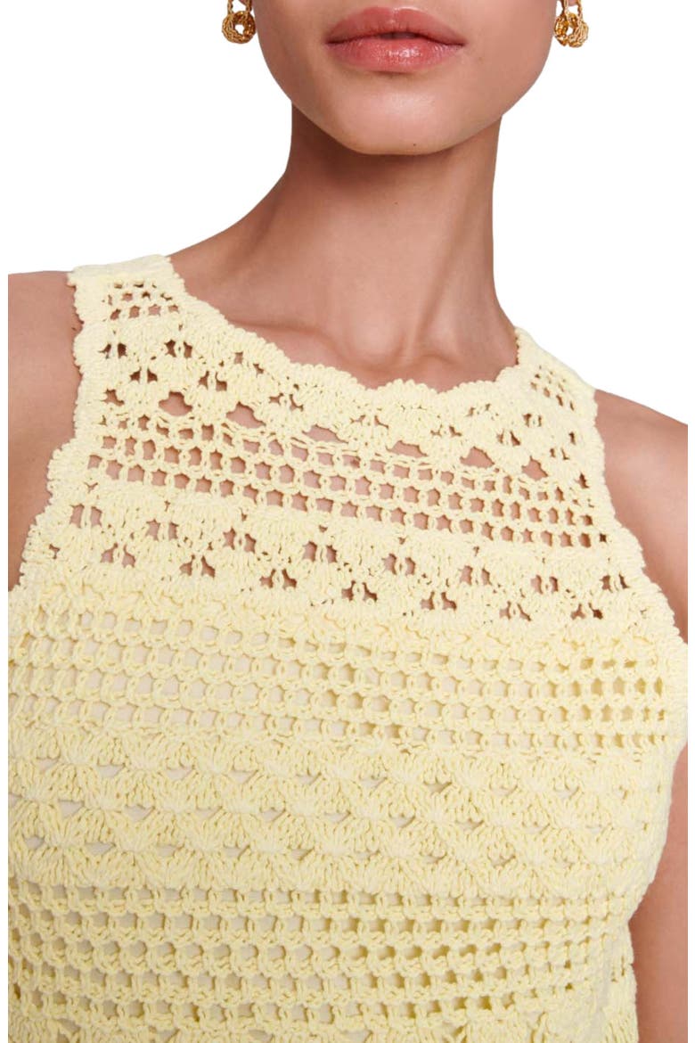 Robelle Ombré Crochet Midi Dress, Alternate, color, YELLOW