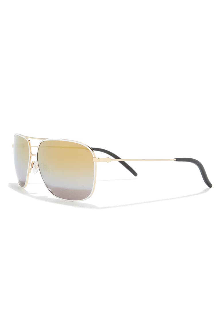 62mm Core Aviator Polarized Sunglasses, Alternate, color, GOLD GOLD GOLD