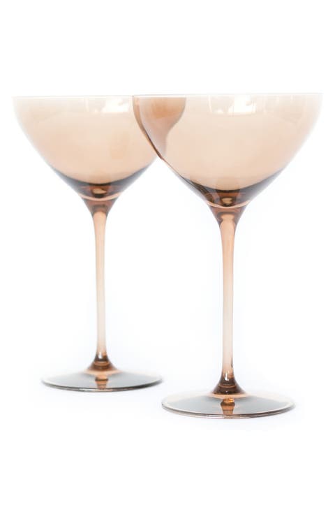 Set of 2 Martini Glasses