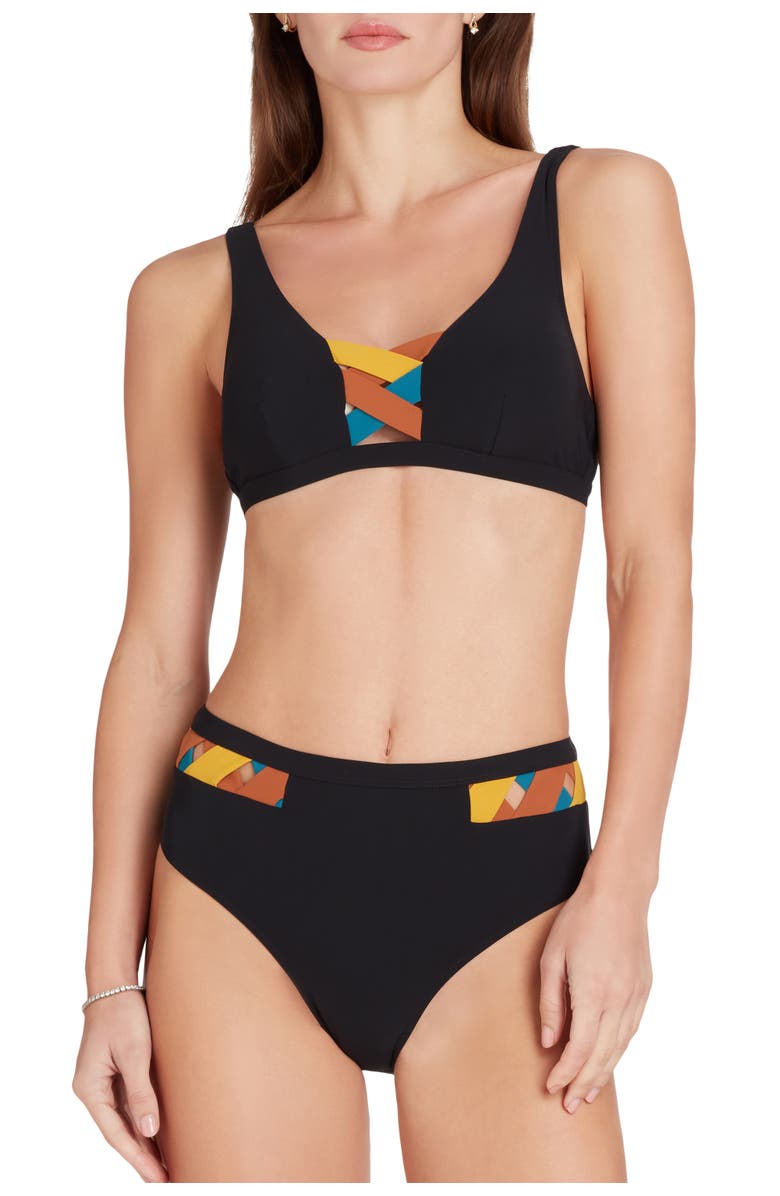 VALIMARE Martinique Bandage Bikini Top, Main, color, Black