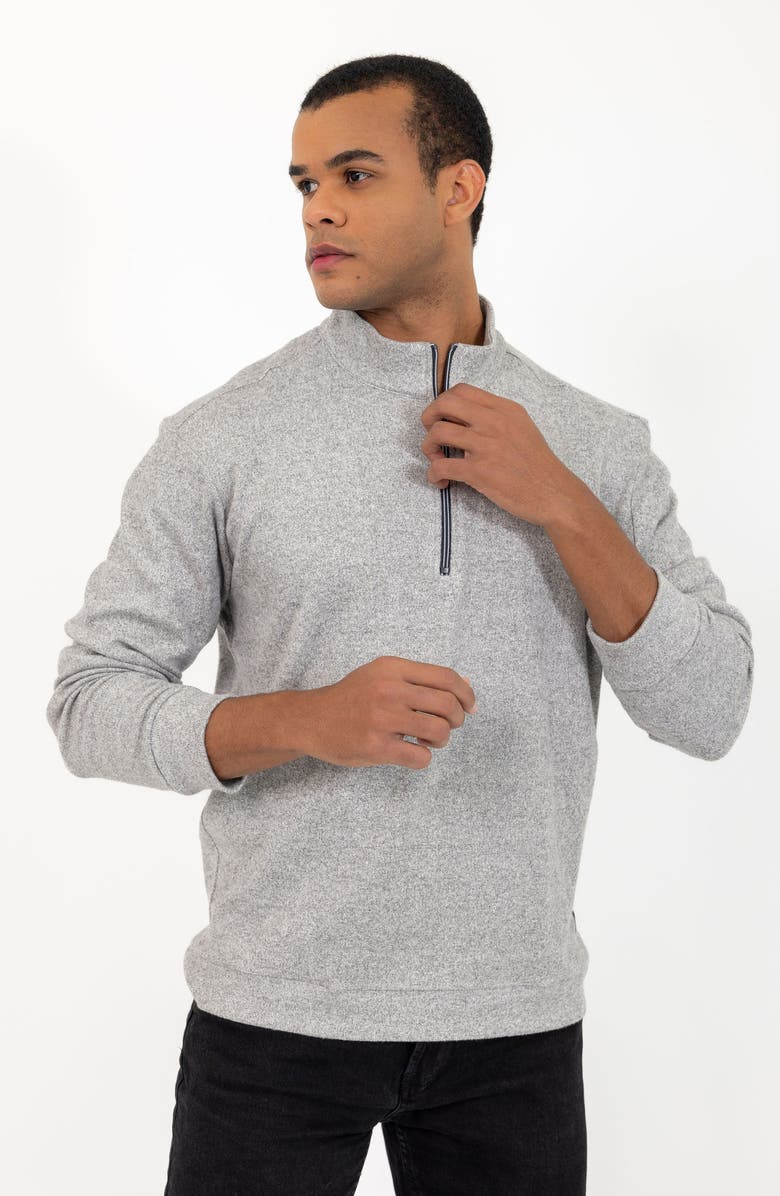 PINO BY PINOPORTE Casual Quarter Zip Pullover Sweater, Alternate, color, Grey