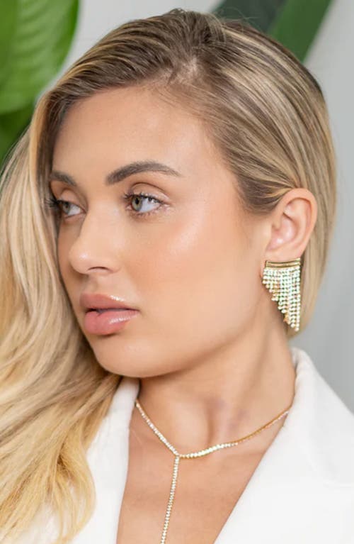 Macrae & Co . Izzy Pavé Fringe Earrings In Gold