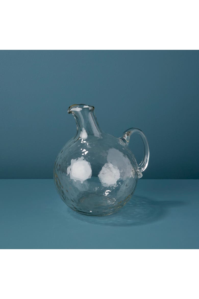 Pebble Glass Globe Pitcher, Alternate, color, Clear
