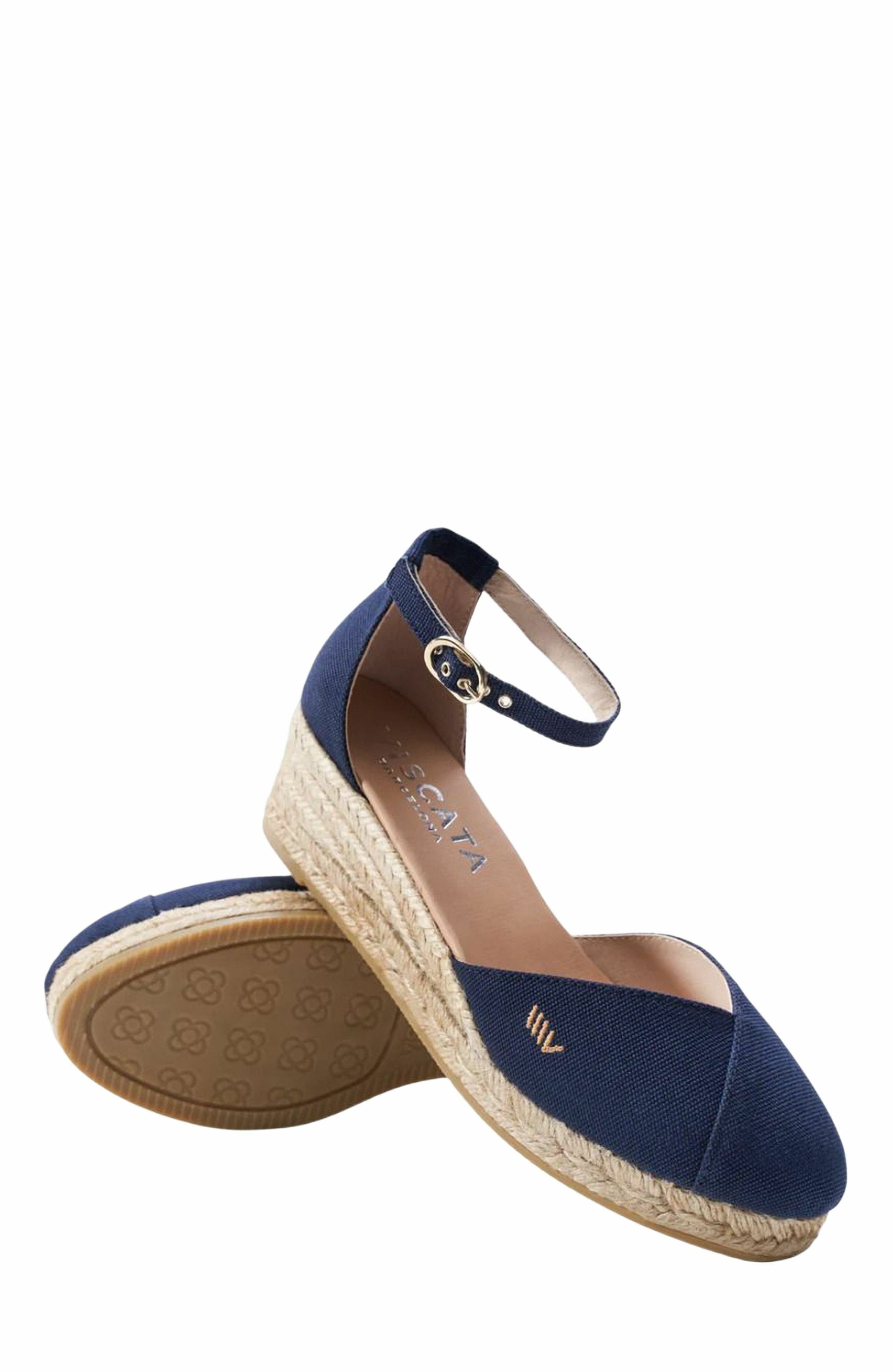 Formiga Canvas Espadrille Wedges, Alternate, color, Navy Blue