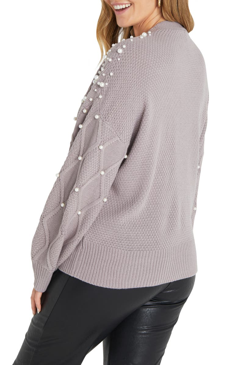 VICI Collection Embellished Wrap Sweater, Alternate, color, 
