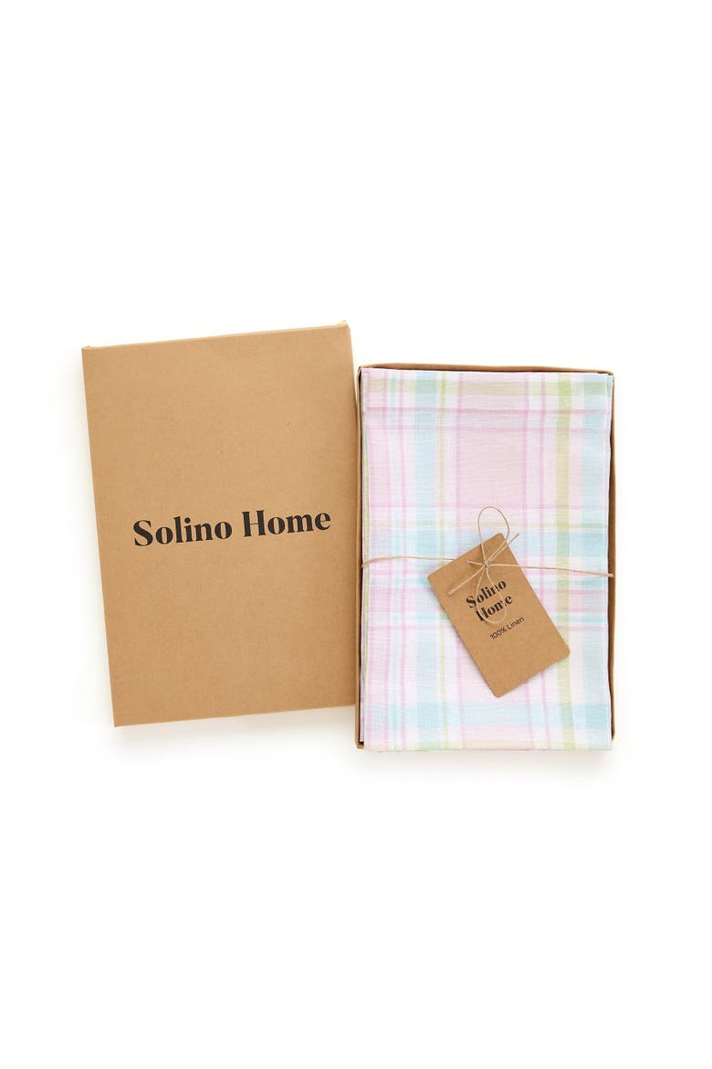 Linen Dinner Napkins Set of 4, 20 x 20" - Palm Beach Plaid, Alternate, color, Palm Beach Plaid