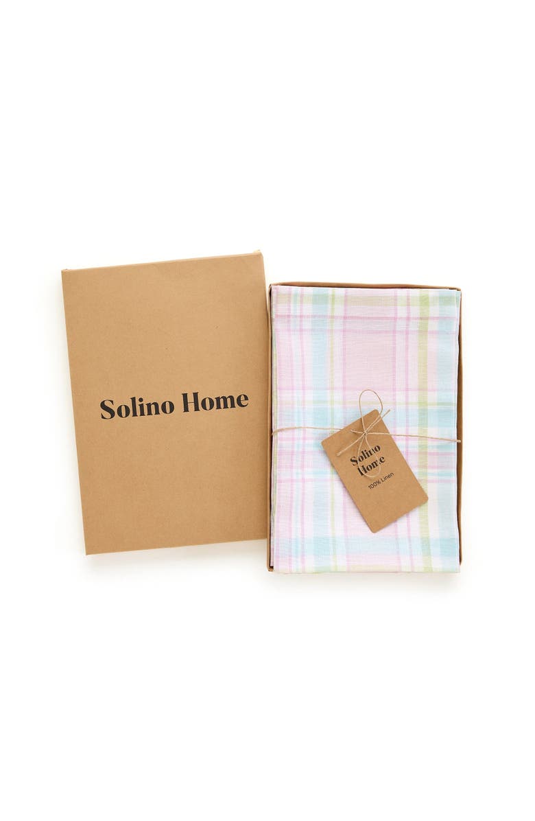 Solino Home Linen Dinner Napkins - Palm Beach Plaid, 20" x 20", Alternate, color, Palm Beach Plaid