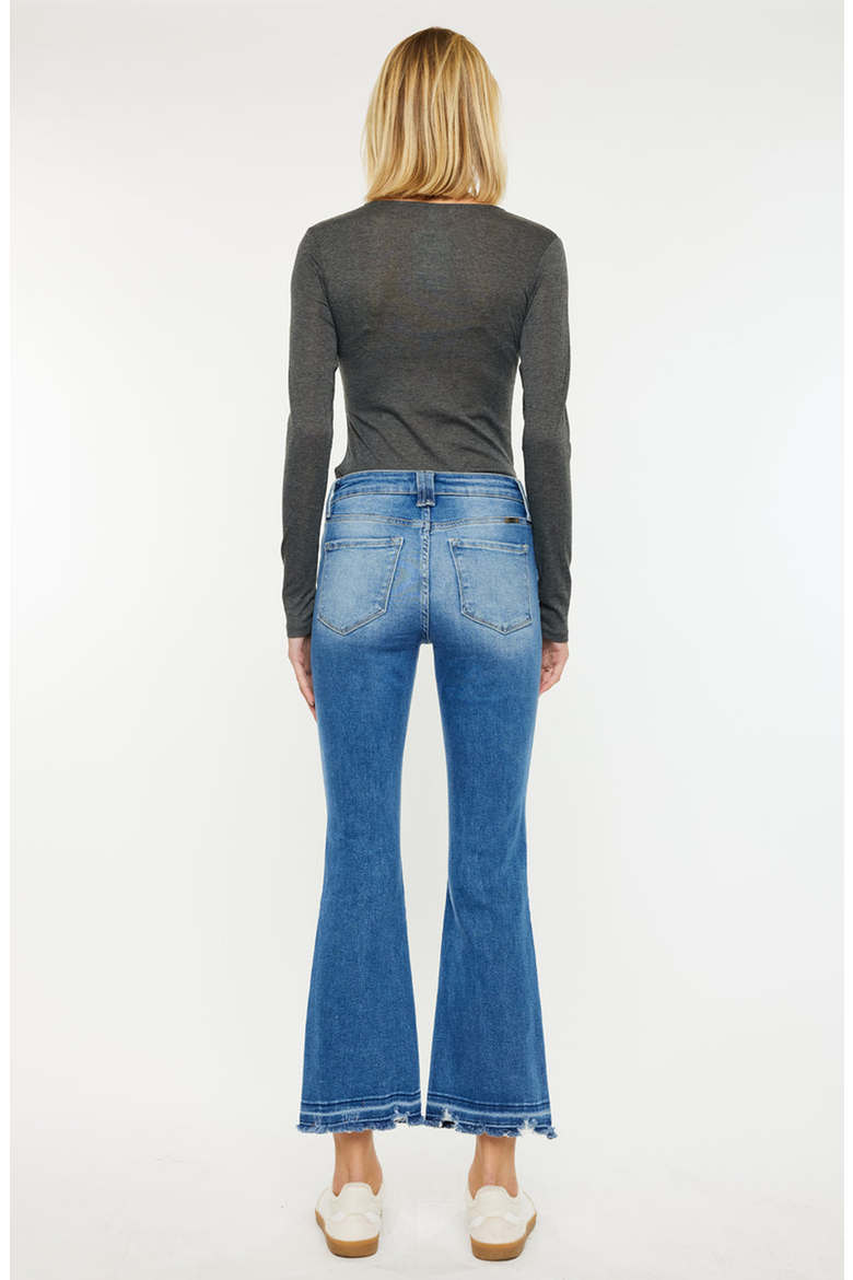 Volumina Essentials High Rise Crop Bootcut Jeans, Alternate, color, Medium Wash