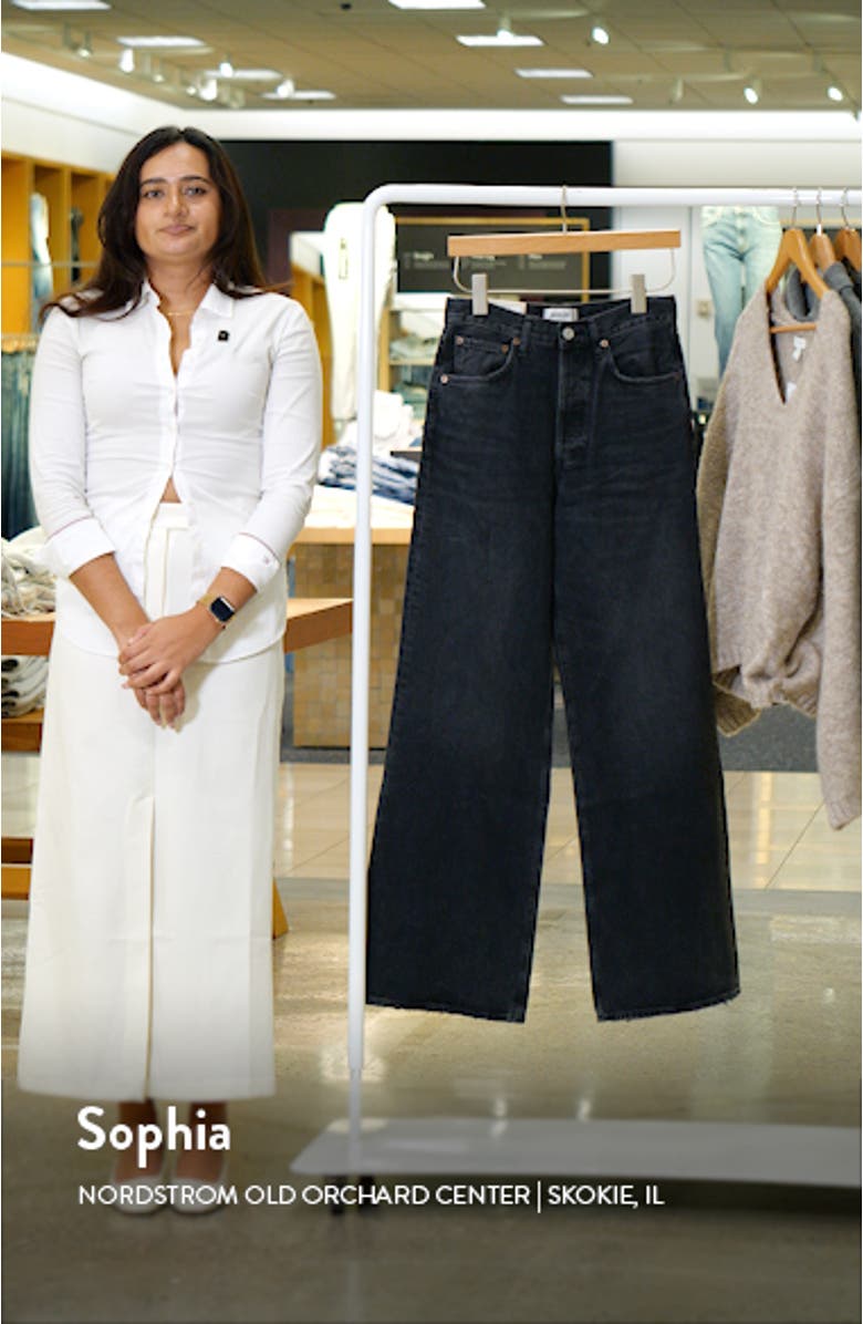 Dame High Waist Wide Leg Organic Cotton Jeans, sales video thumbnail