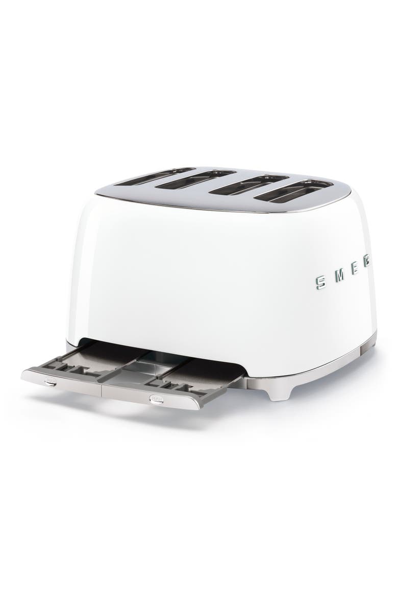 '50s Retro Style 4-Slice Toaster, Alternate, color, WHITE