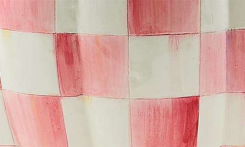 Mackenzie-childs Mackenzie Childs Bubblegum Pink Check Large Pumpkin In Multi