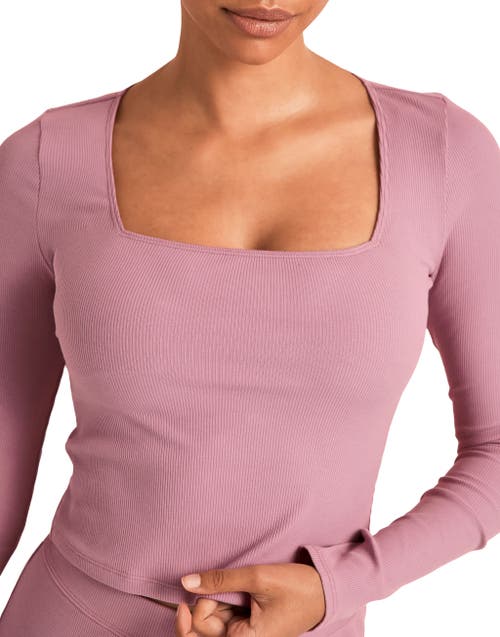 Adore Me Rib Long Sleeve Shirt In Pink