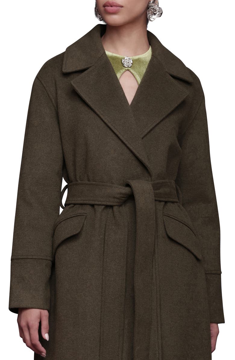 Avec Les Filles Relaxed Fit Belted Longline Coat, Alternate, color, Terrain