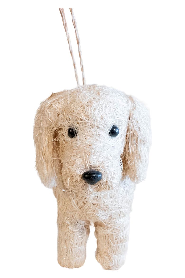 Labrador Handwoven Ornament, Alternate, color, WHITE