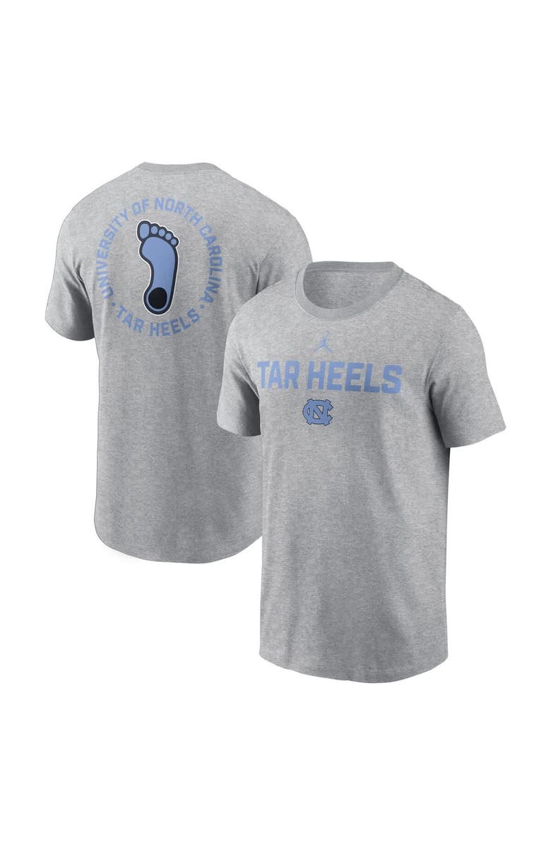 Jordan Brand Men's Jordan Brand Heather Gray North Carolina Tar Heels Campus 2-Hit T-Shirt, Alternate, color, Heather Gray