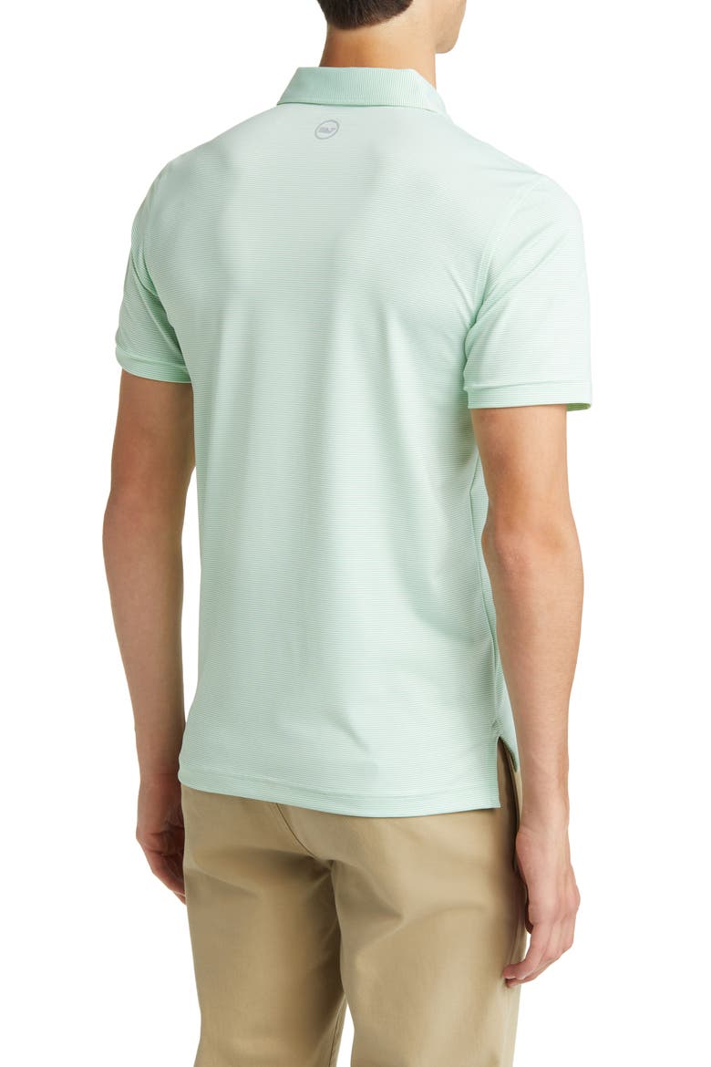 St. Jean Stripe Sankaty Performance Polo, Alternate, color, WHITE CAP / CHIVE