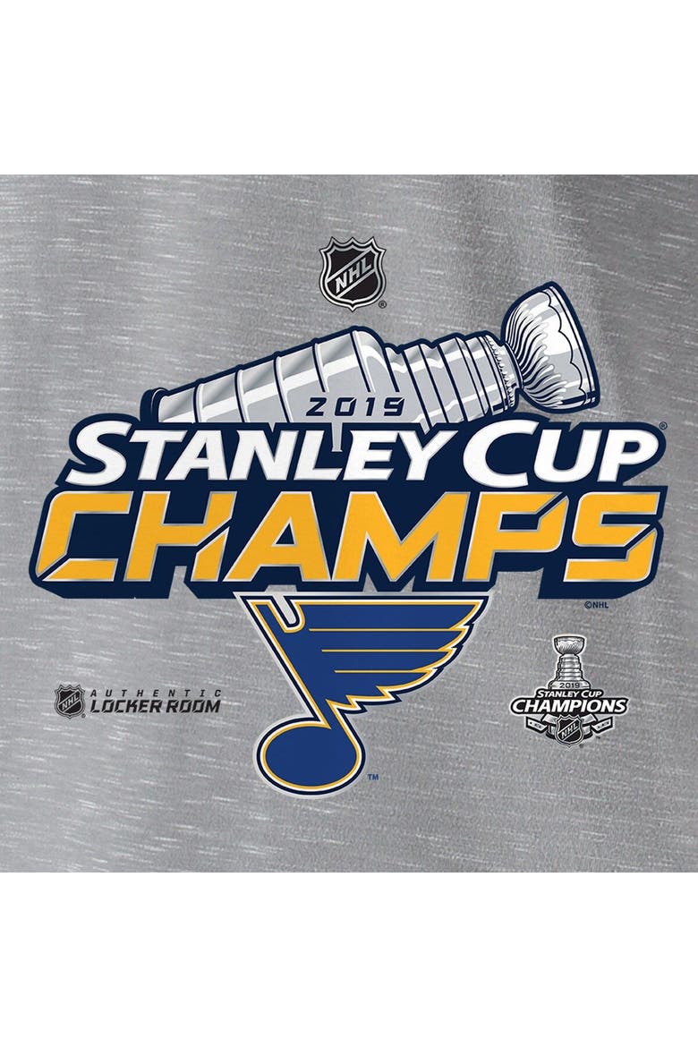 Women's Fanatics Branded Gray St. Louis Blues 2019 Stanley Cup Champions Locker Room V-Neck T-Shirt, Alternate, color, Gray