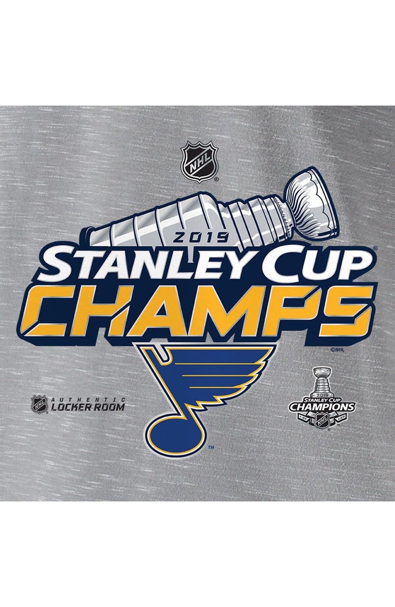 FANATICS Women's Fanatics Branded Gray St. Louis Blues 2019 Stanley Cup Champions Locker Room V-Neck T-Shirt, Alternate, color,