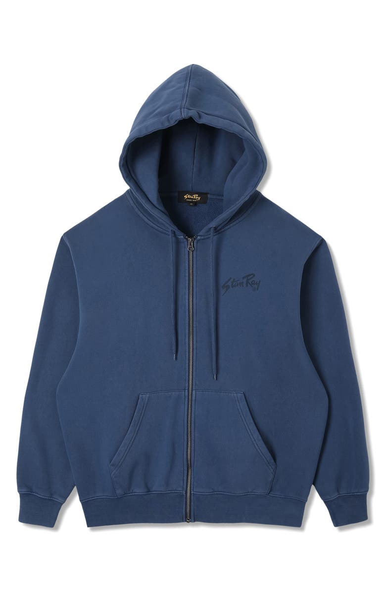 STAN RAY OG Logo Zip Graphic Hoodie, Alternate, color, Washed Navy