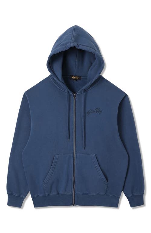 Stan Ray Og Logo Zip Graphic Hoodie In Blue