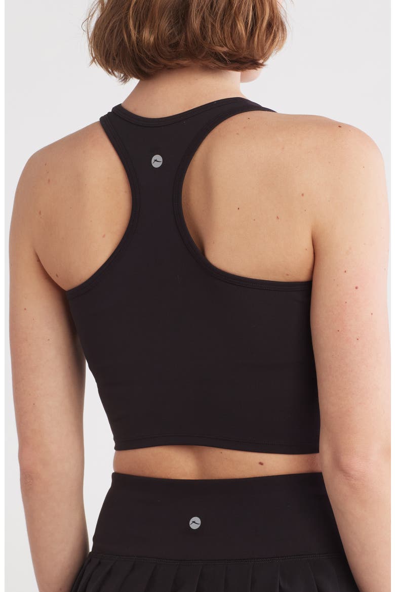 Medium Impact Racerback Sports Bra, Alternate, color, BLACK
