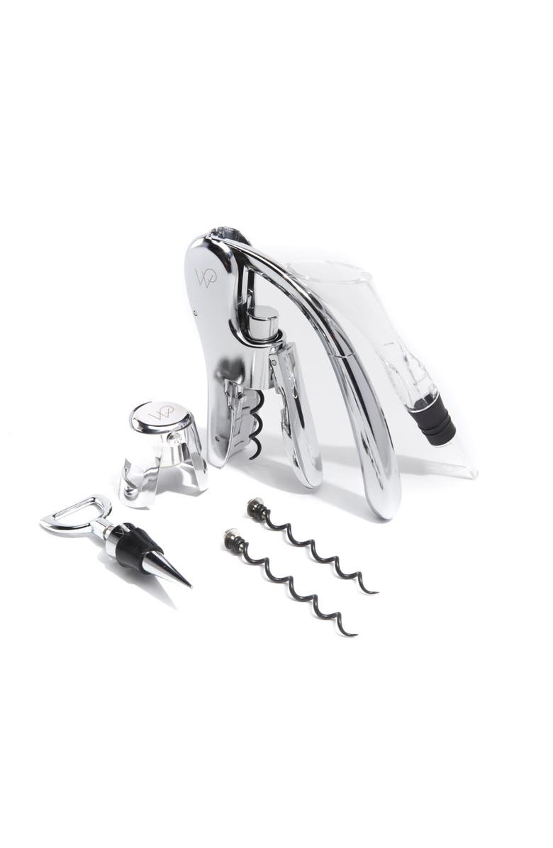 Wolfgang Puck 6-piece Wine Tool Set, Main, color, Silver