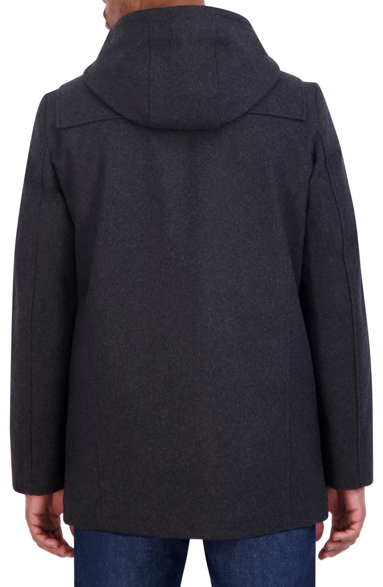 Nautica Toggle Water Resistant Wool Blend Coat, Alternate, color, Charcoal