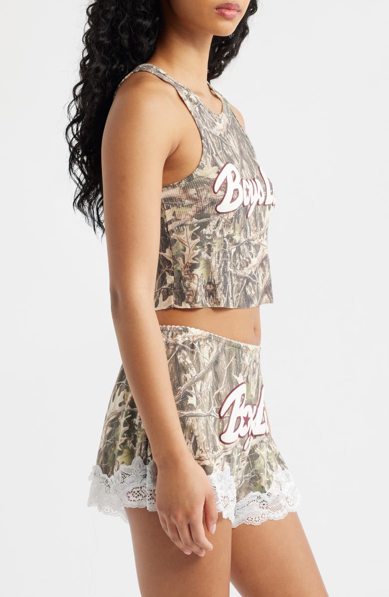 BOYS LIE Starlight Graphic Crop Camo Tank, Alternate, color, Multi