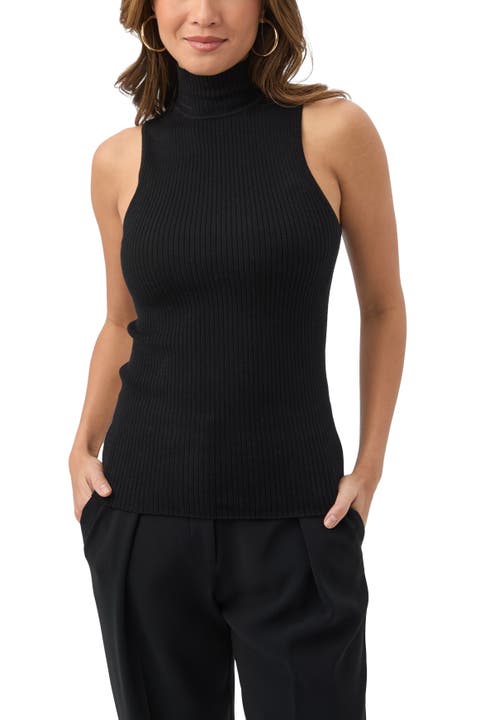Westhampton Sleeveless Ribbed Turtle Neck