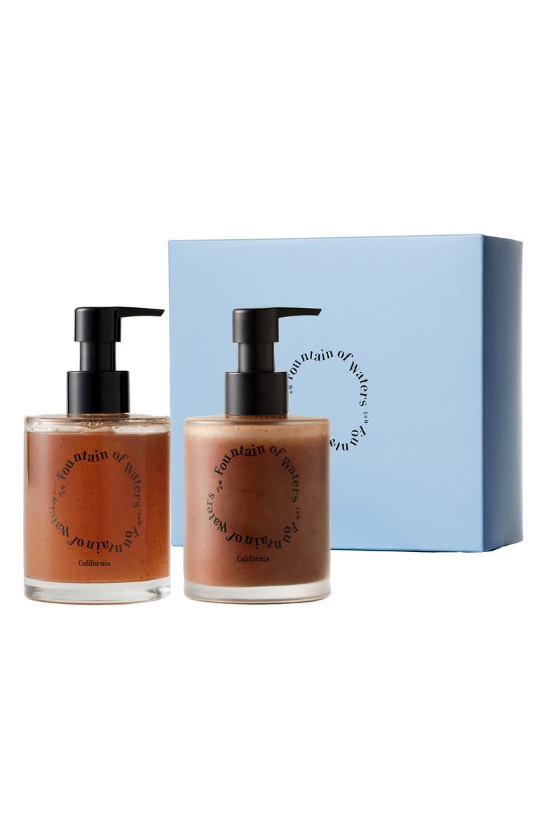 Fountain of Waters Cactus Hotel Scrub Care 2-Piece Gift Set, Main, color, Brown